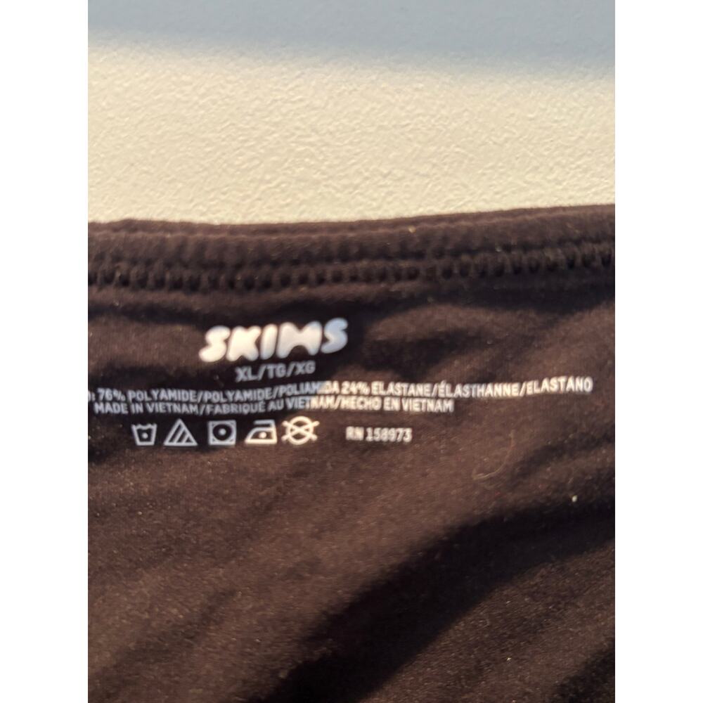 SKIMS FITS EVERYBODY BLACK CROPPED CAMI SIZE XL NWT - Picture 5 of 5